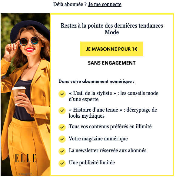 ELLE dynamic paywall